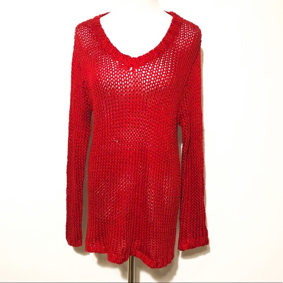 LF Sweaters - LF Mika & Gala Red Loop Knit Sweater